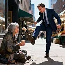 قصة مليونير حديث الثراء دفعَ متسوّلةً فقيرة في السوق