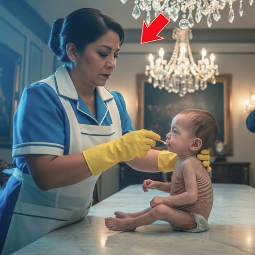 طفل المليونير كان ينحف يومًا بعد يوم… وما اكتشفته الخادمة خلف الباب صادم