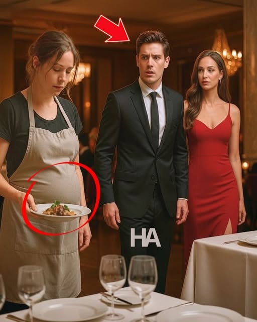 دخل مطعمًا فاخرًا ليحتفل بنجاحه… فوجد زوجته السابقة الحامل تعمل نادلة!