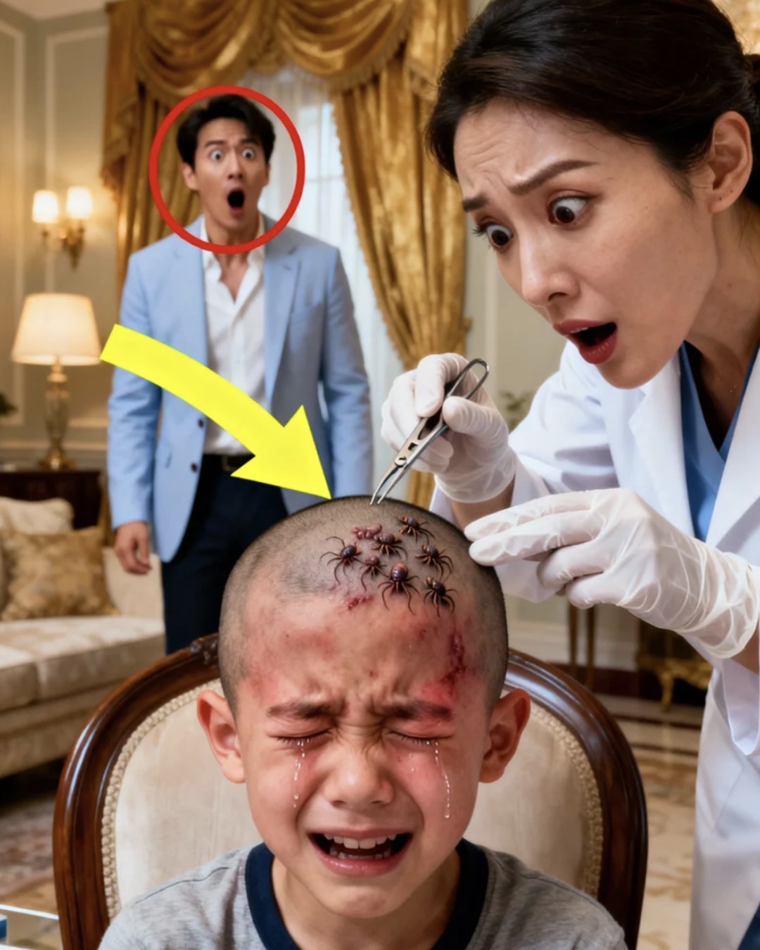 طفل المليونير كان يصرخ من الألم بلا سبب… حتى اكتشفت الممرضة شيئًا “مستحيلًا” في رأسه!