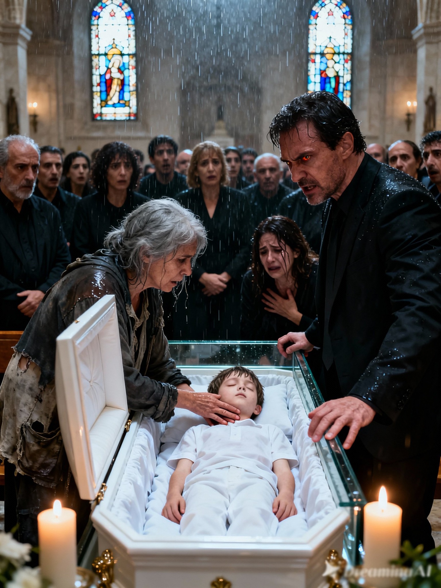 امرأة بلا مأوى أوقفت جنازة طفل… وما اكتُشف بعدها هزّ فالنسيا كلها