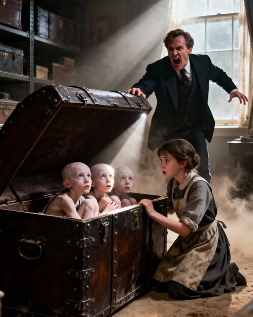 كانت تسمع بكاءً من صندوق خشبي داخل قصر الملياردير… وما اكتشفته صدم الجميع!