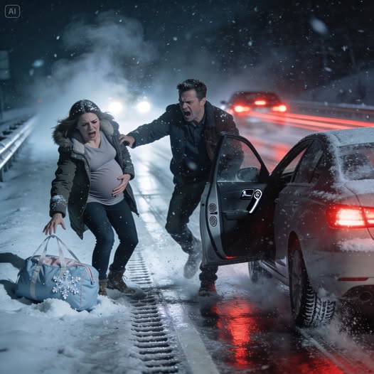 ترك زوجته الحامل في الشهر التاسع على طريقٍ متجمّد… وما حدث بعدها غيّر حياتها للأبد