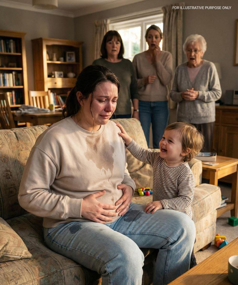 قفز طفل على بطنها الحامل… فضحكوا! ما حدث بعدها صدم الجميع